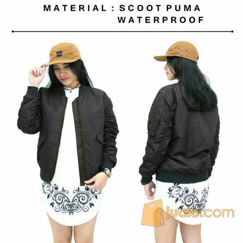 Jaket Bomber Wanita Black / Atasan Wanita / Jaket Wanita