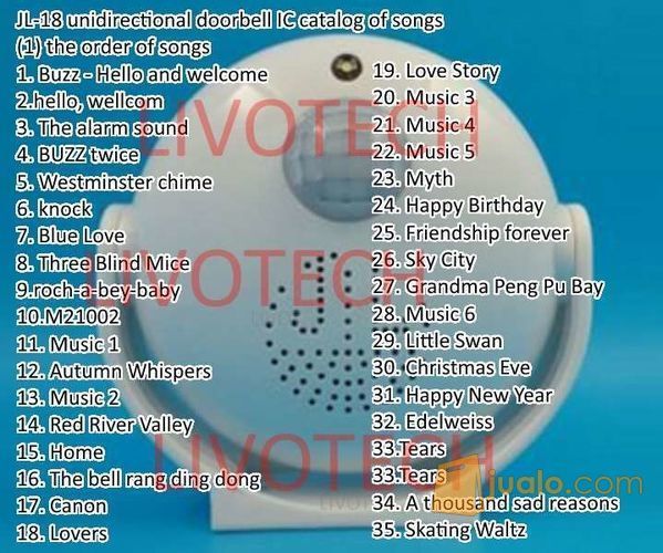 Sensor Gerak / Motion Detector & Sensor Cahaya /Bel 35 Suara