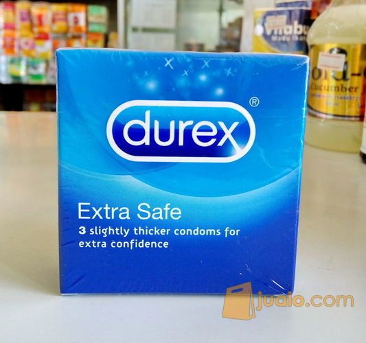 Alat Kontrasepsi / Kondom Durex Extra Safe isi 3. Lebih Tebal & Aman