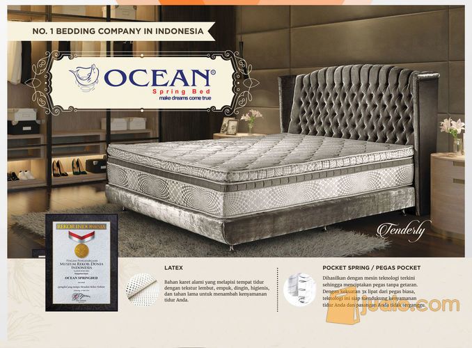 Full Set Kasur Ocean Forte Springbed - 160x200