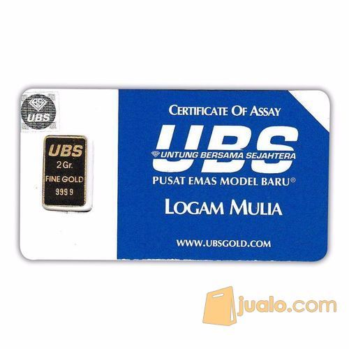 Emas UBS 2 Gram Logam Mulia,Garansi Uang Kembali Include Sertifikat.