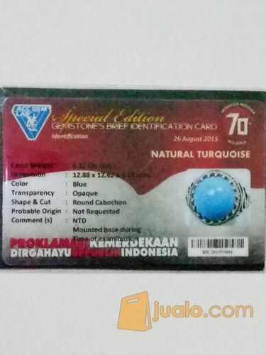 Turquoise (Piruz Iran), Ring Silver Iran Made. Plus Memo. Code 13