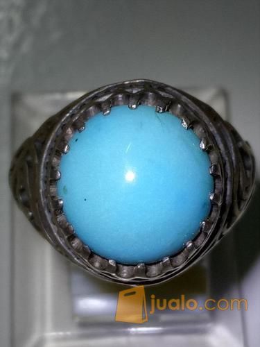 Turquoise (Piruz Iran), Ring Silver Iran Made. Plus Memo. Code 13