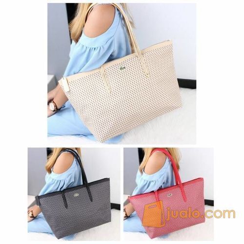 Tas Lacoste Chantaco Perforated Piqu Tote Bag 8204