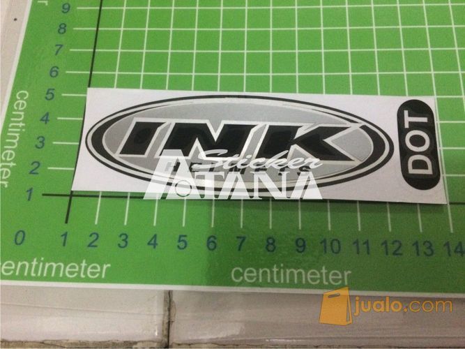 Sticker Cutting Scotlite Logo INK Helmet + DOT Persis Aslinya