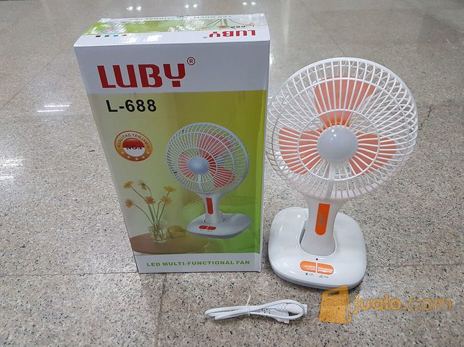 LUBY L-688 3In1 (Kipas + Emergency + Charger HP ) / Fan wall /desktop