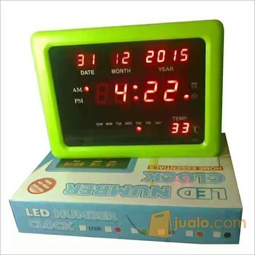 JAM DIGITAL LED WARNA ANGKA MENYALA / JAM DIGITAL DINDING