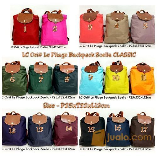 Tas Longchamp, Ransel, LC Ori# Le Pliage Backpack Zoella CLASSIC