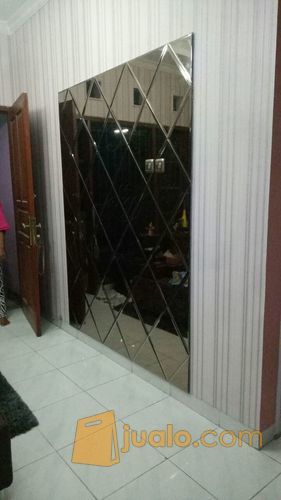 Kaca Cermin Dekorasi Wajik Warna Bronze