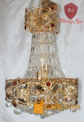 Lampu Kristal Mesjid Gold Minimalis