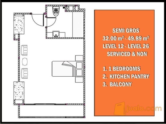 Apartemen Tipe Studio - The Peak Pekanbaru
