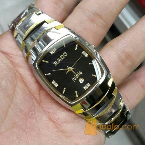 Jam Tangan Rado Keramik Tungsten Silver Kombinasi Gold
