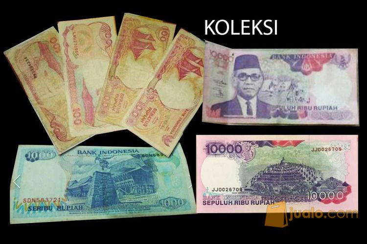 Uang Lama Koleksi Rp.100, Rp.1000, Rp.10000, Logam Rp.10 Tahun 1992