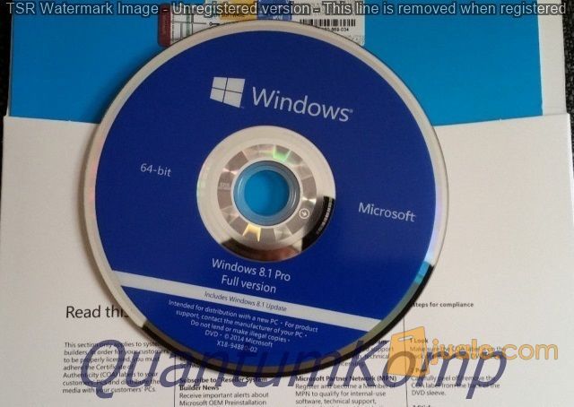 Microsoft Windows 8.1 Professional OEM Lisensi COA Original + DVD Box Installer