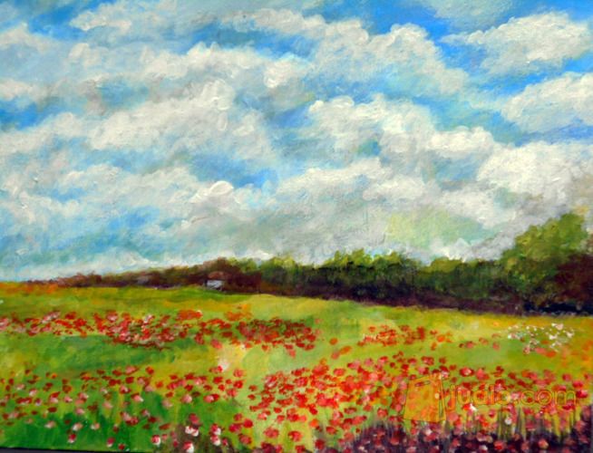 Lukisan Ladang Bunga 1