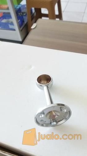 Braket Tiang Ujung-Bracket Pipa Bulat 19mm Fungsi Penyangga Pipa Untuk Gantungan Baju