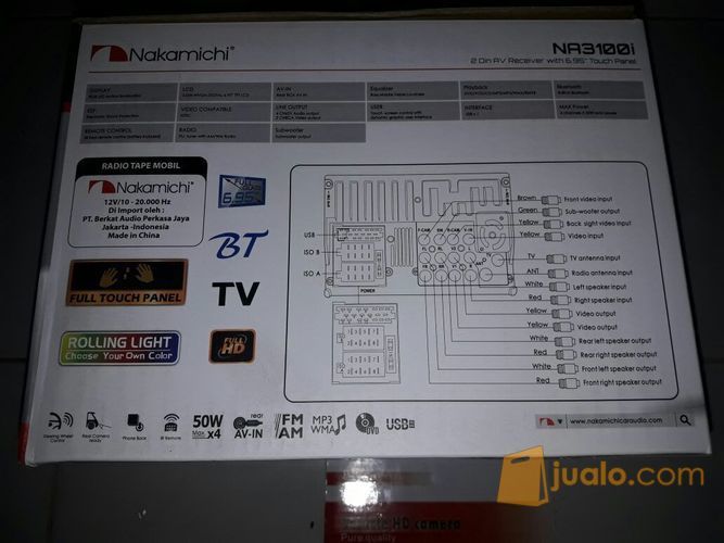 Doble Din Nakamichi NA3100i & Camera Mobilio Brio Avanza Xenia