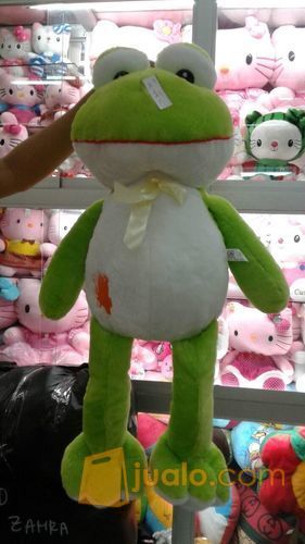 Boneka Sang Kodok Hijau Keropi Flopy Ukuran Besar SNI Ukuran L 19" Inchi Kurleb 50cm Harga 150rb Berat 1kg Bahan Lembut Halus Dracon Isi Velboa Empuk