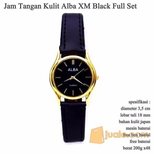 Jam Tangan Wanita Kulit Alba XM Black