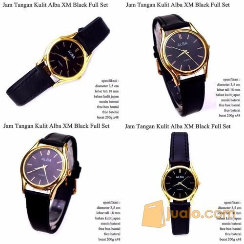 Jam Tangan Wanita Kulit Alba XM Black