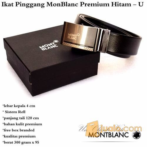 Ikat Pinggang Pria Kulit Monblanc Premium Hitam - U