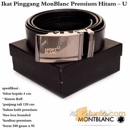Ikat Pinggang Pria Kulit Monblanc Premium Hitam - U