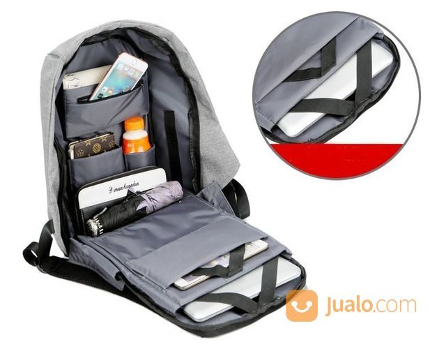 Tas Ransel Laptop Backpack Anti Maling Anti Air Anti Theft