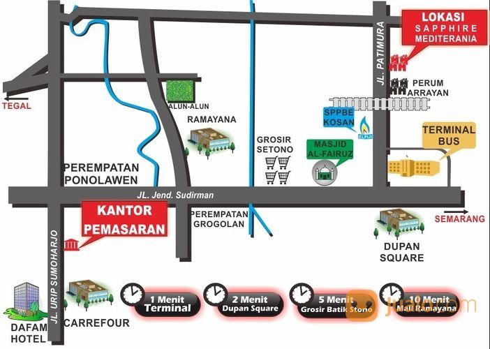 Perumahan Dekat Dupan Square Pekalongan Sapphire Mediterania Tipe 70