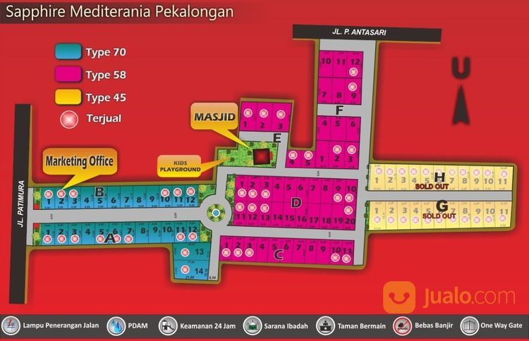 Perumahan Dekat Dupan Square Pekalongan Sapphire Mediterania Tipe 70