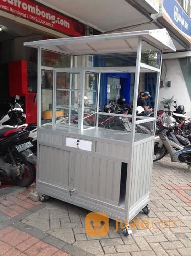 Rombong Aluminium Display Full Kaca