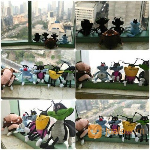 Boneka Serial Film KartunSi Kucing Lucu OGGY AND THE COCKROACHES SNI