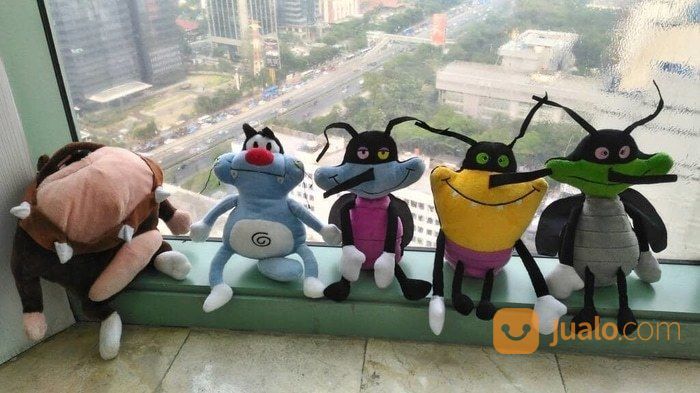 Boneka Serial Film KartunSi Kucing Lucu OGGY AND THE COCKROACHES SNI