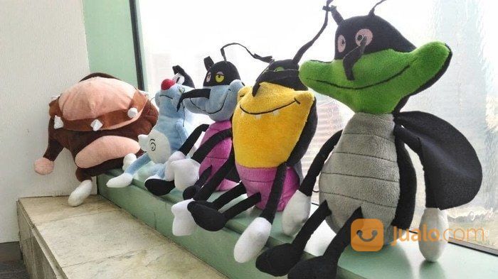 Boneka Serial Film KartunSi Kucing Lucu OGGY AND THE COCKROACHES SNI