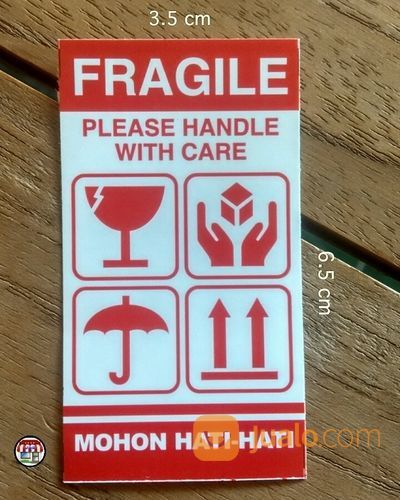 Label Stiker Fragile (Jangan Di Banting) 1 Pack Isi 100 Lembar