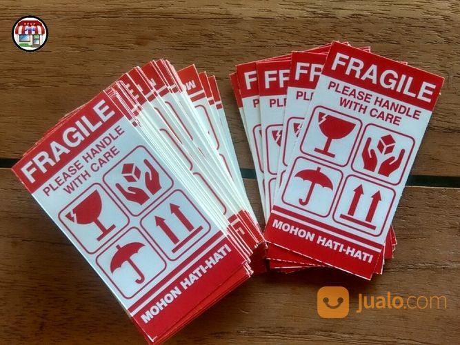 Label Stiker Fragile (Jangan Di Banting) 1 Pack Isi 100 Lembar