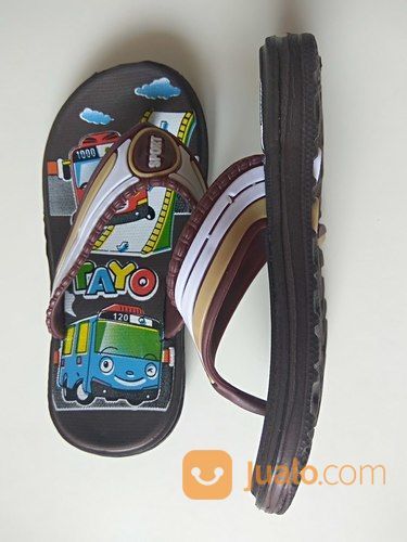 SENDAL JEPIT ANAK LAKI-LAKI WANITA PRIA SANDAL TAYO COWOK CEWE BUS TAYO