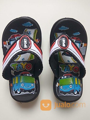 SENDAL JEPIT ANAK LAKI-LAKI WANITA PRIA SANDAL TAYO COWOK CEWE BUS TAYO