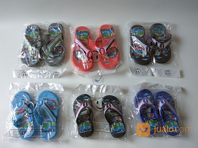 SENDAL JEPIT ANAK LAKI-LAKI WANITA PRIA SANDAL TAYO COWOK CEWE BUS TAYO
