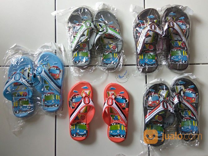 SENDAL JEPIT ANAK LAKI-LAKI WANITA PRIA SANDAL TAYO COWOK CEWE BUS TAYO