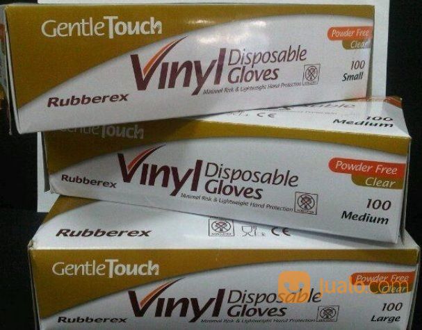 Sarung Tangan Rubberex,GentleTouch Vinyl Powder Free,Food Grade