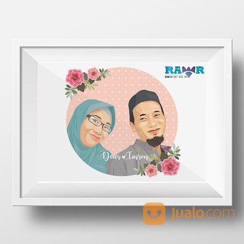 Lukisan Karikatur Digital & Wpap Warna Warni