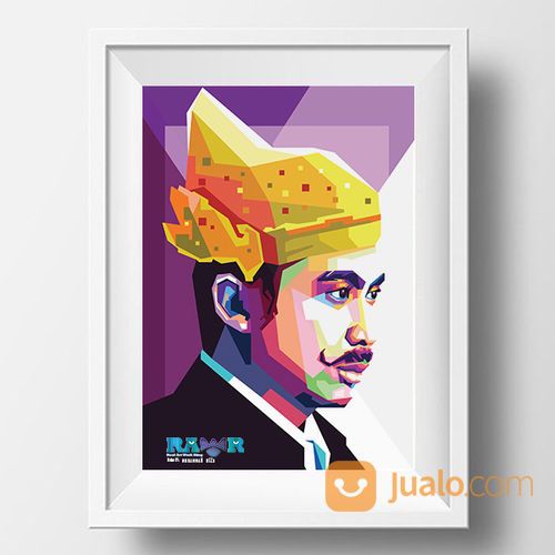 Lukisan Karikatur Digital & Wpap Warna Warni