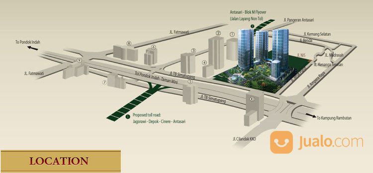 DISEWA, RUANGKANTOR, LUAS 230 Sqm, Di Gedung THE MANHATTAN SQUARE, TB. Simatupang