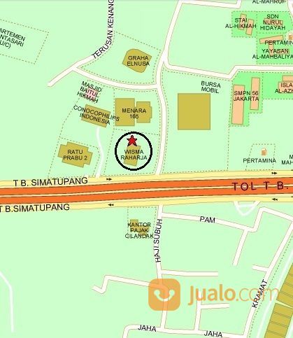 DISEWA, RUANGKANTOR, LUAS 200 Sqm, Di Gedung WISMA RAHARJA, TB. Simatupang