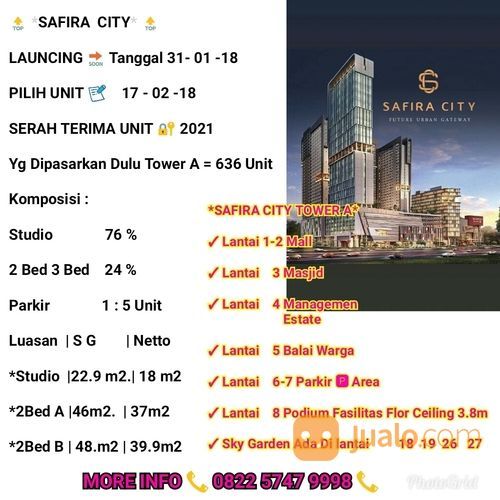Apartemen Safira City ,Super Blok Terbesar Di Sidoarjo ,