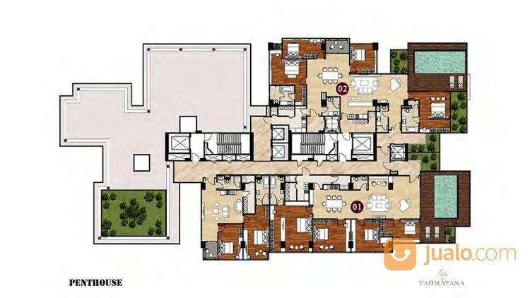 Padmayana Residence Bersantai Di Penthouse Bernuansa Alam Dekat SCBD
