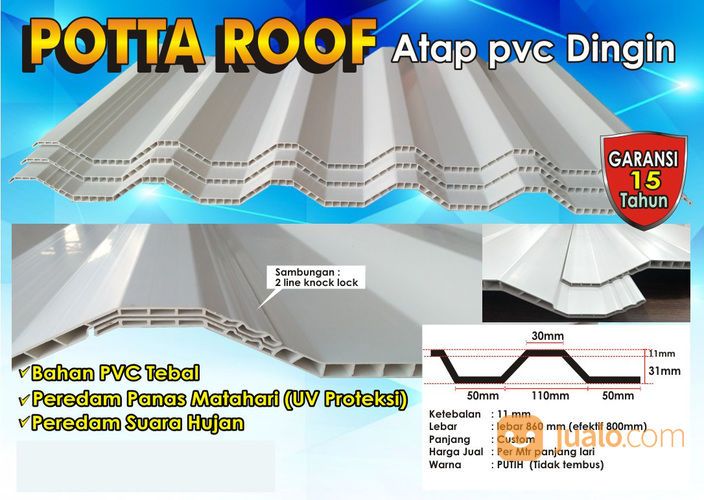 ATAP UPVC POTTA ROOF MURAH DAN BERKUALITAS