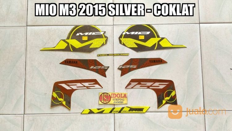Striping Mio M3 2015 Silver - Coklat