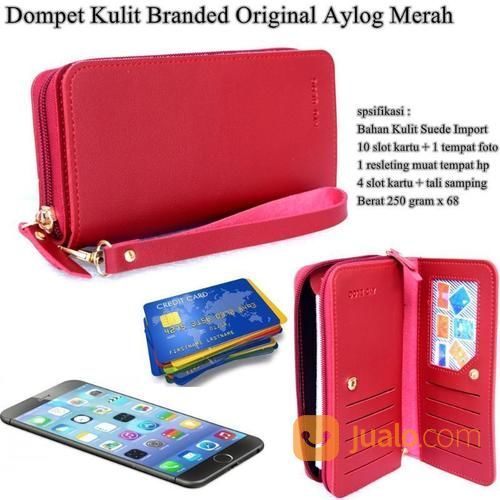 Dompet Hp Wanita Kulit Branded Oiginal Aylog Merah