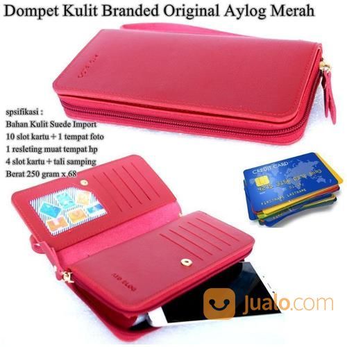 Dompet Hp Wanita Kulit Branded Oiginal Aylog Merah